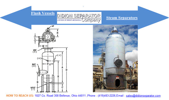 flash vessels and steam separators